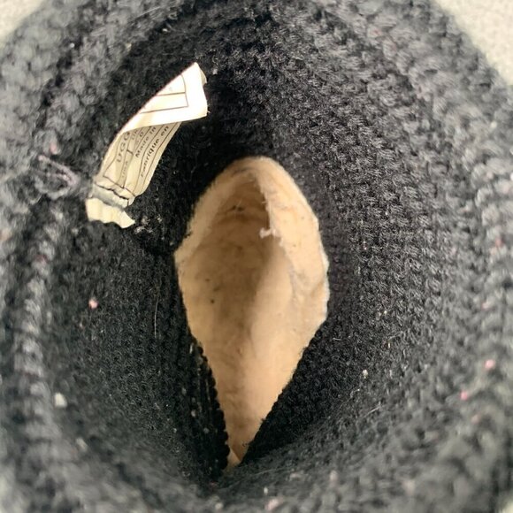 UGG Women's Classic Cardy Fold Over Two Button Tall Knit Boot-Black Suede, Sz 6 - Picture 14 of 16